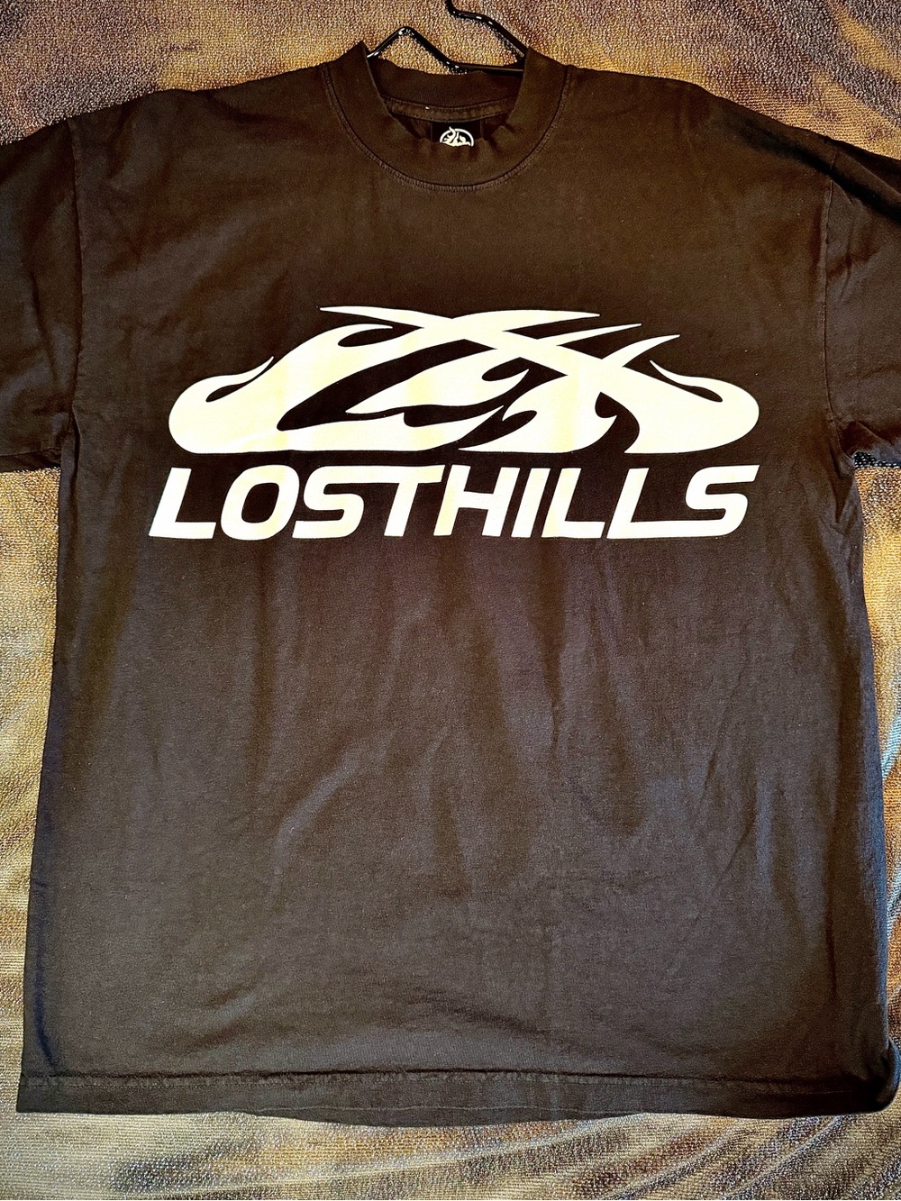 Lost Hills ‘Classic Logo’ Men's Black Graphic Logo T-Shirt